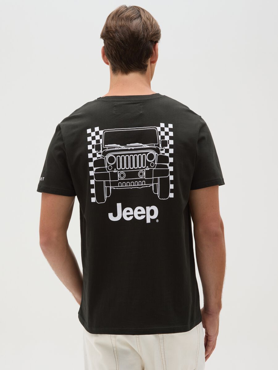 Men's black pure cotton regular fit t-shirt with print_3