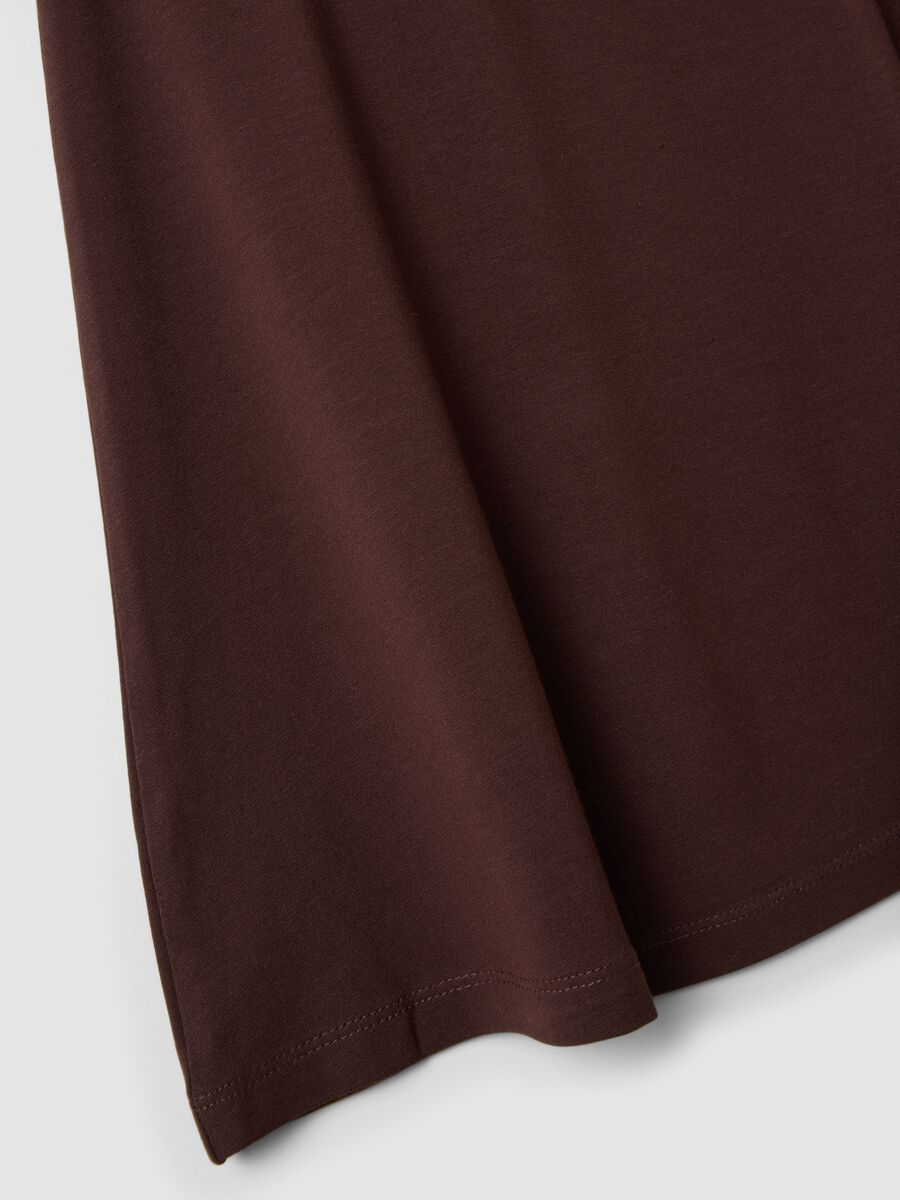Brown Stretch Viscose Mini Dress_5