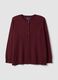 Cardigan rosso in misto viscosa con bottoni regular fit_4