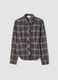 Camicia flanella grigia in viscosa elasticizzata con cravatta slim fit_0