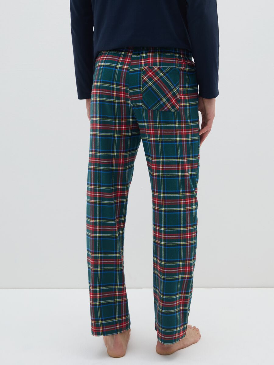 Multicoloured Check Pure Cotton Pyjama Trousers_2