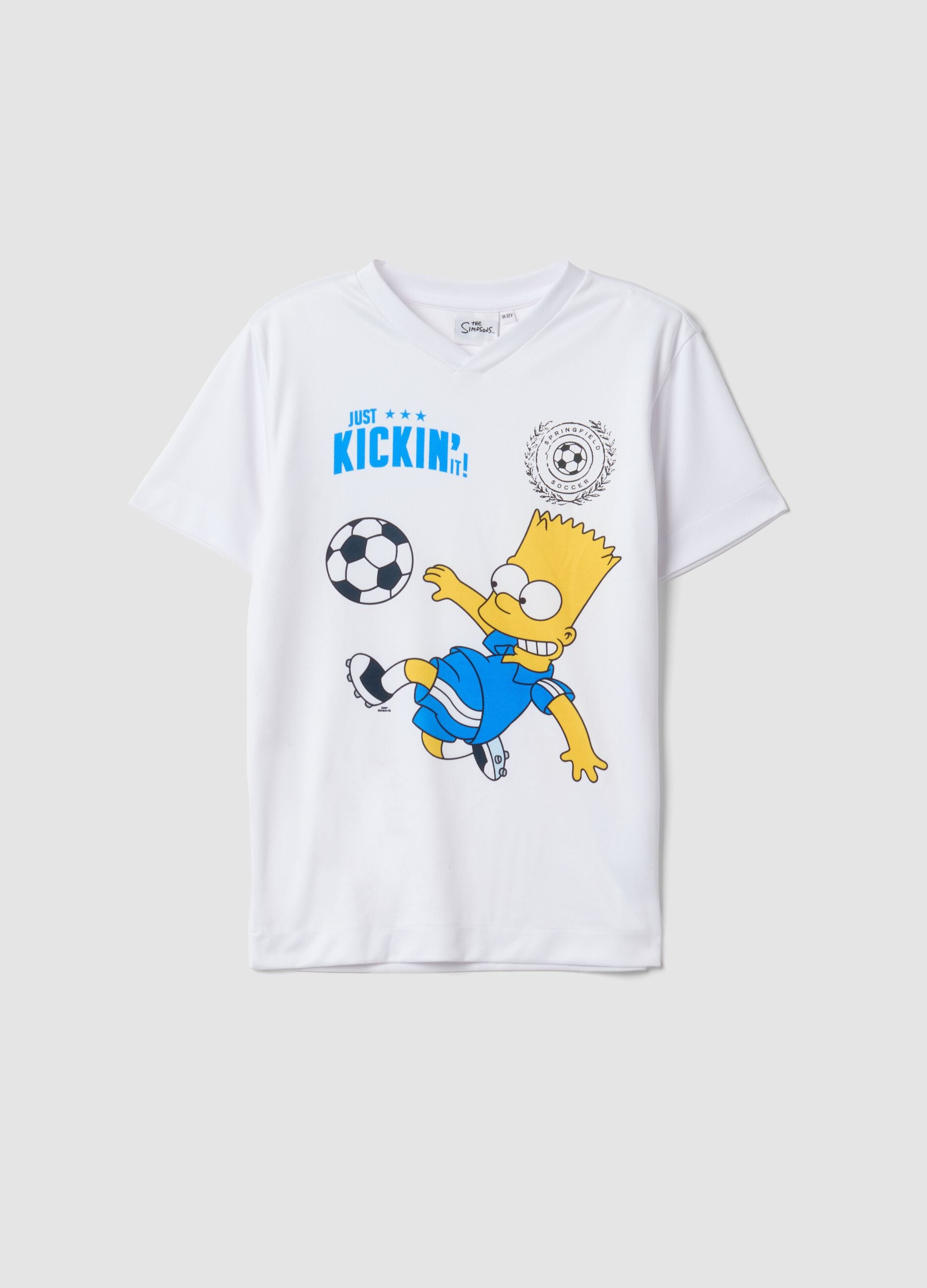 White Simpsons print T-shirt, regular fit