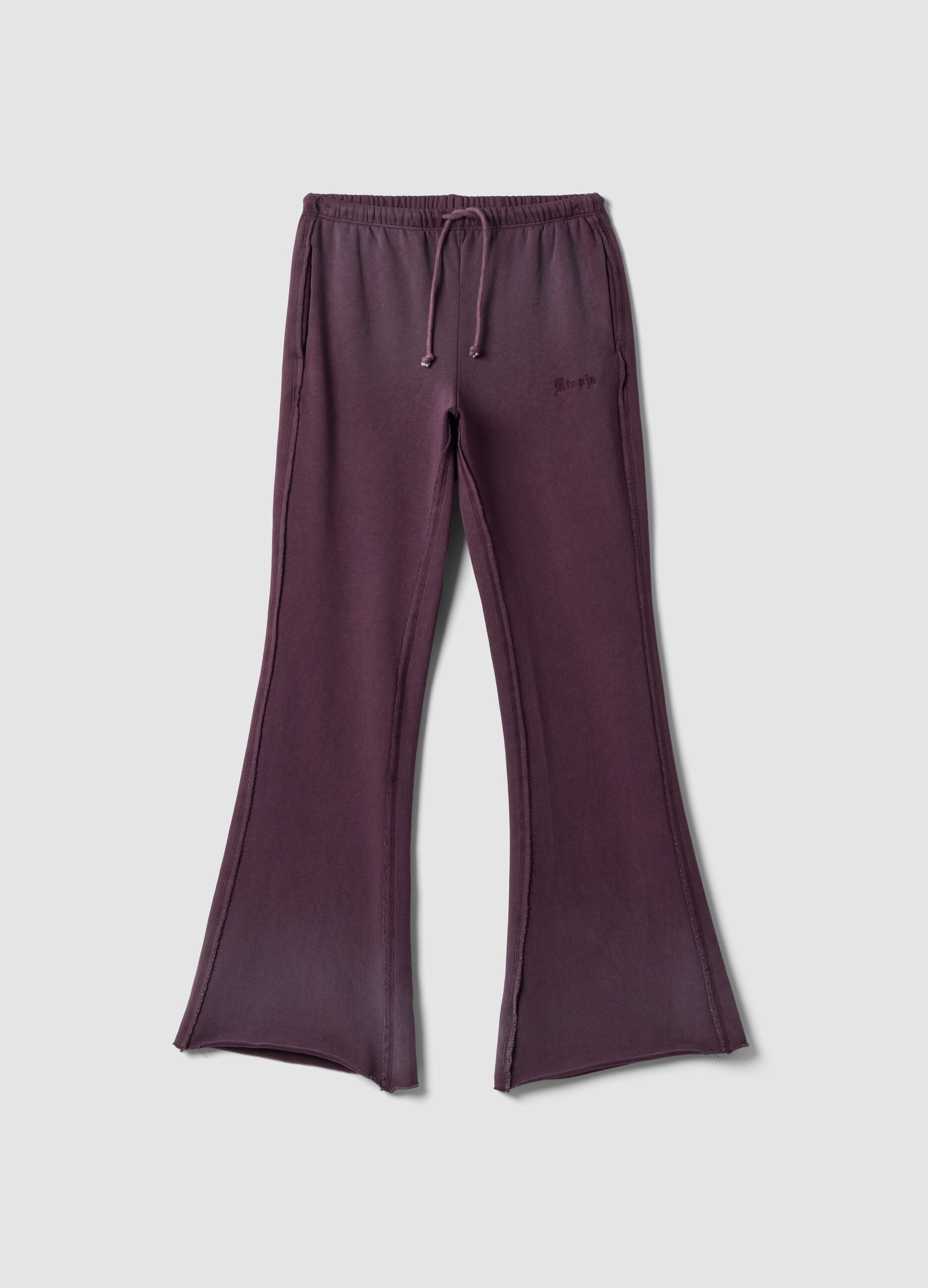 Sun-Faded Wine Flare Sweatpants