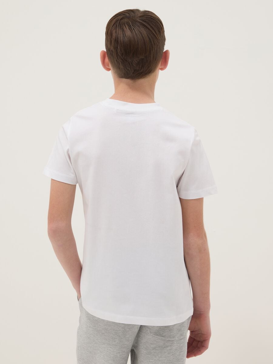 Boys' white pure cotton regular-fit T-shirt_1