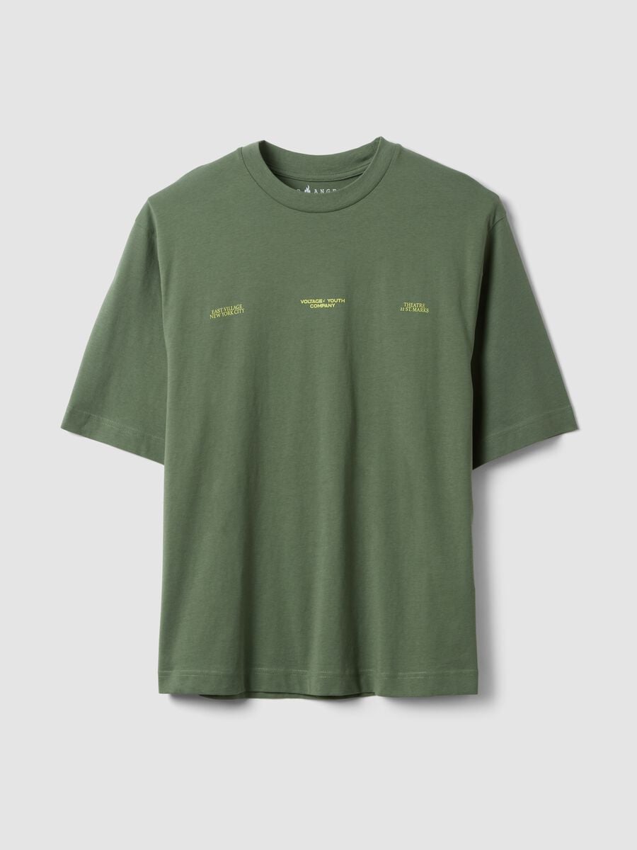 T-shirt verde in puro cotone a maniche corte_4
