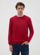 Red regular fit viscose blend jumper_0
