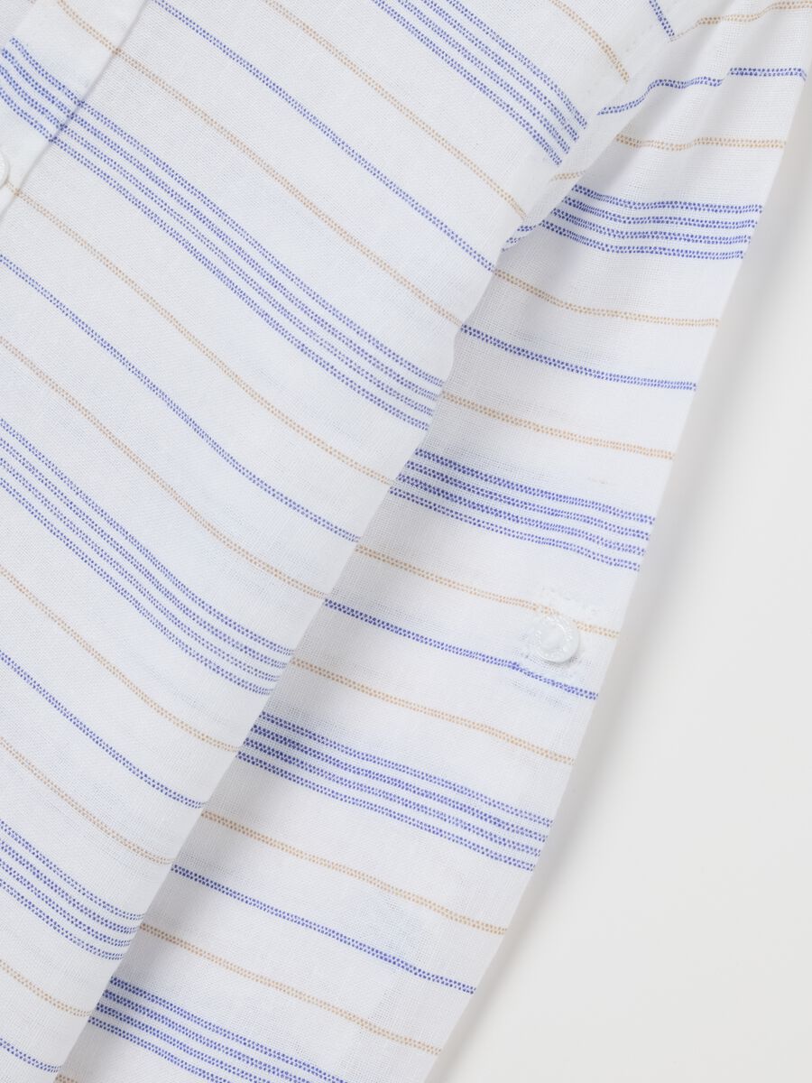 Striped shirt for boys in cotton and linen_3