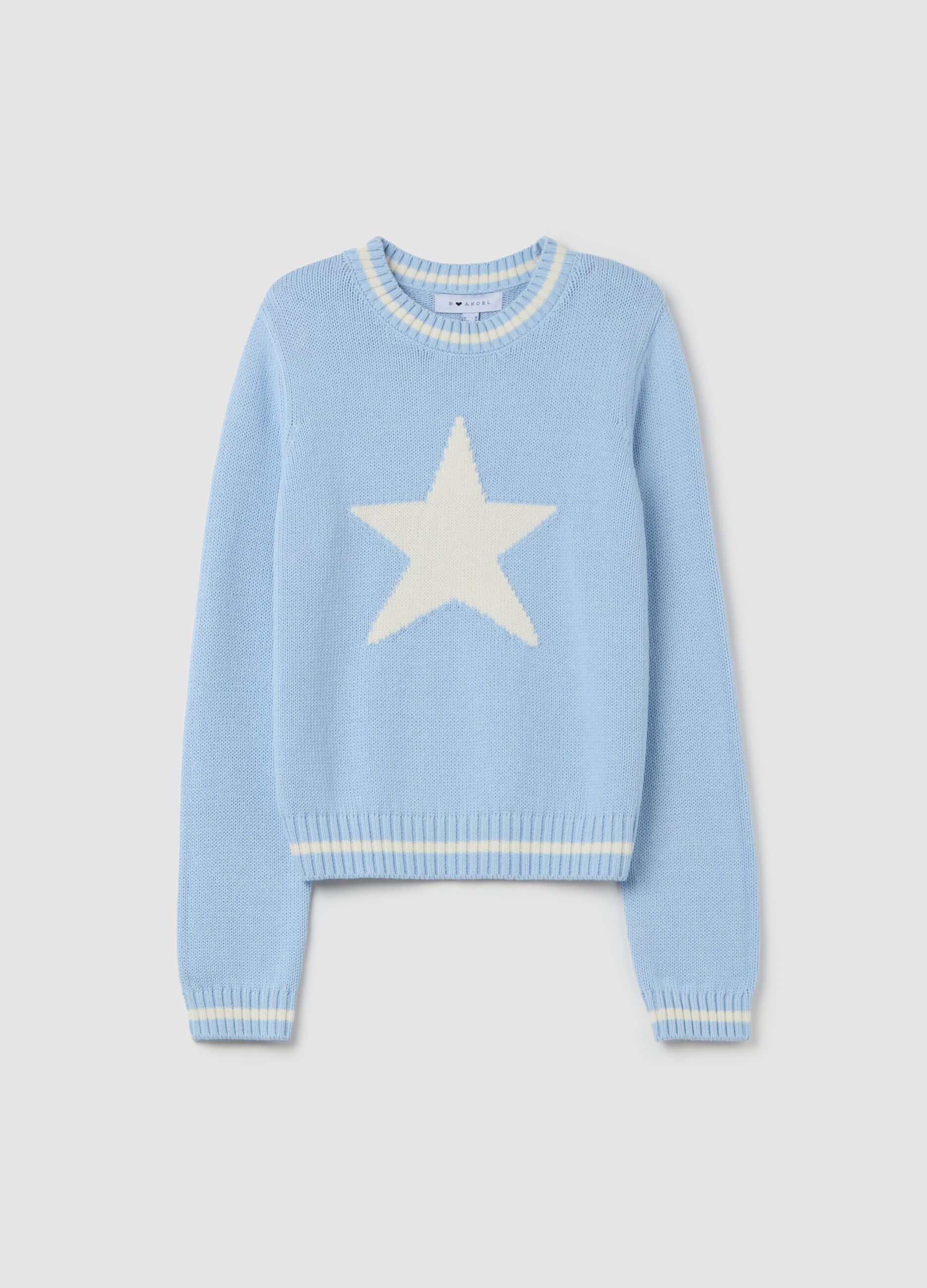 Jacquard pullover with star