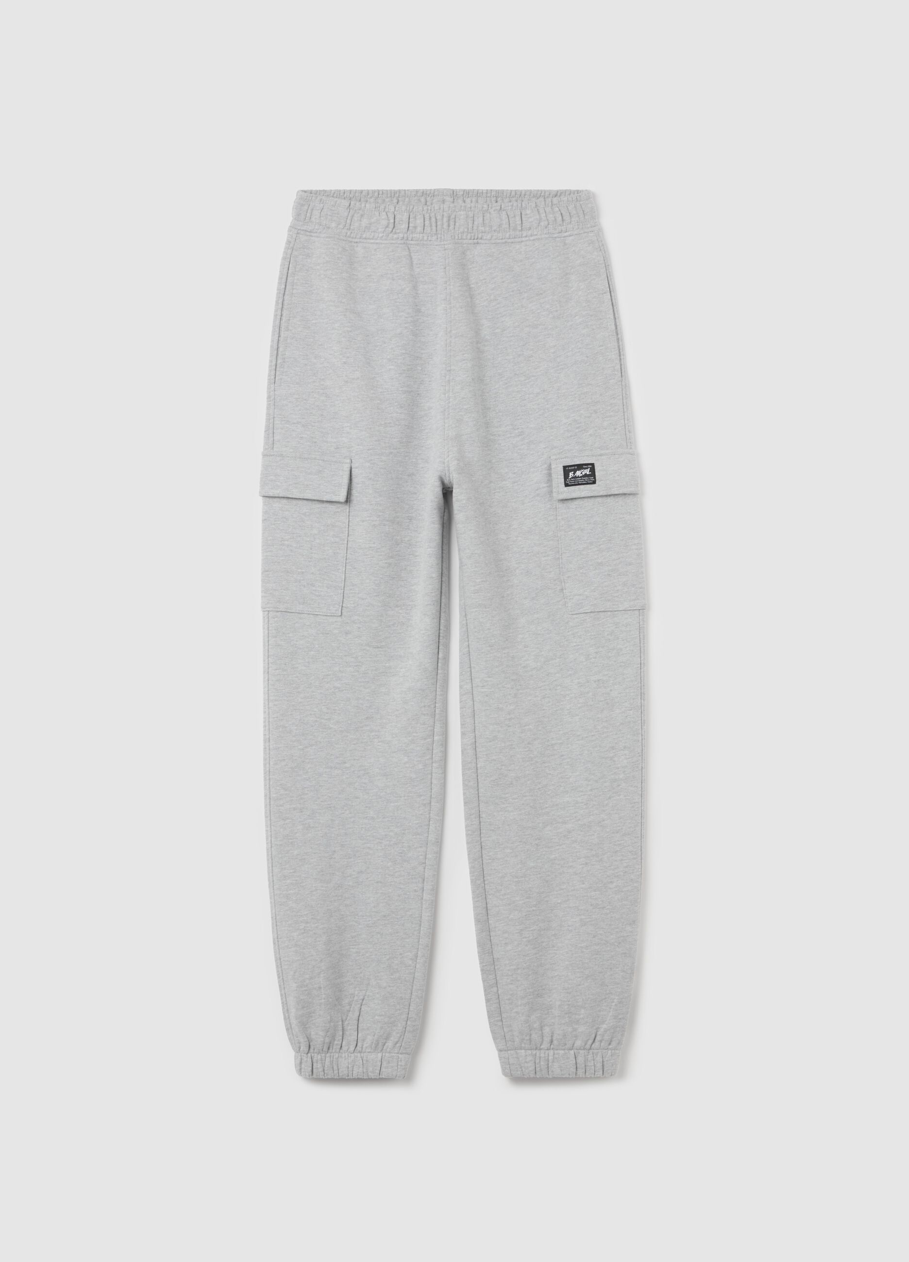 Cargo joggers with elasticated trims