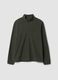Felpa verde half zip regular fit in pile_0