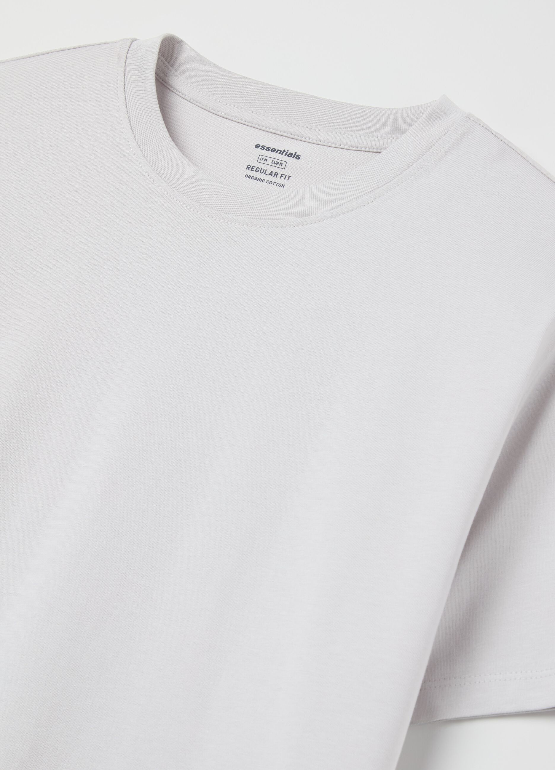 Organic cotton T-shirt with round neck