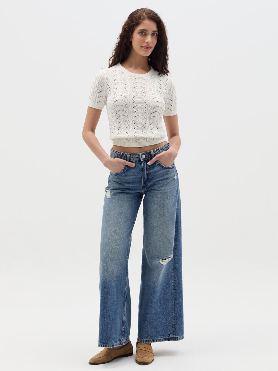 Short-sleeve crochet top_1