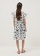 White pure cotton floral dress with ruffle sleeves_3