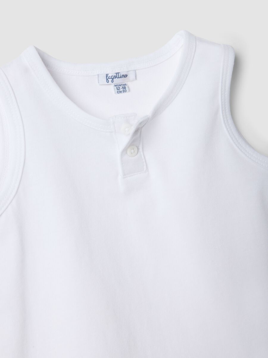 Tank top bianco in puro cotone_3