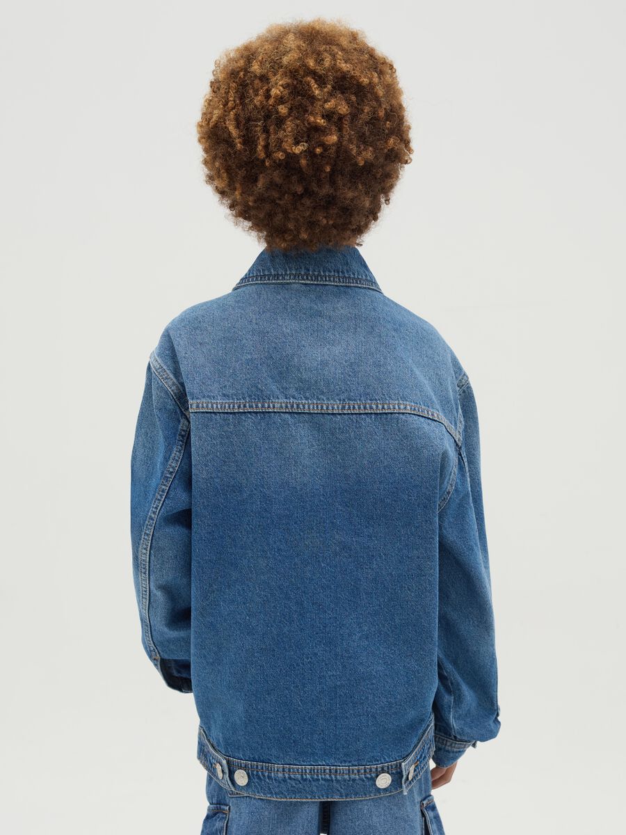 Giacca full-zip in denim_1