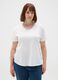 Women's White Stretch Cotton T-shirt_0