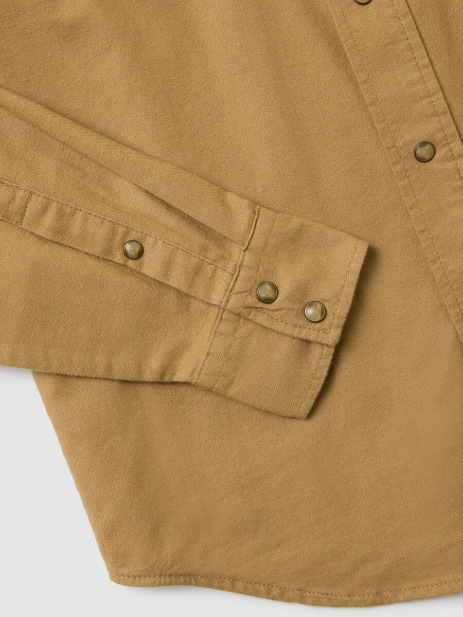Brown pure cotton shirt regular fit_1