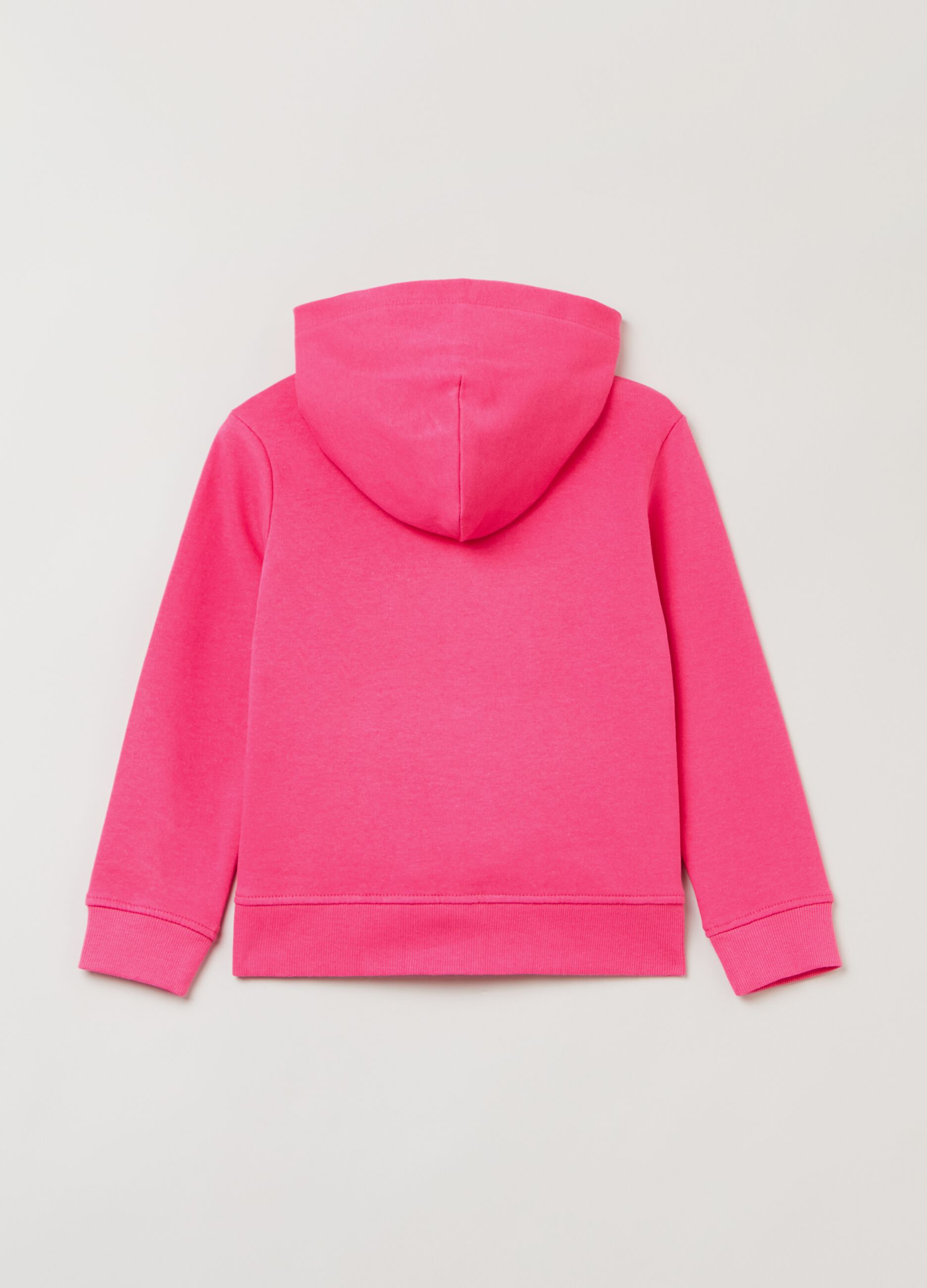 Fitness full-zip sweatshirt in French terry with hood