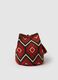 Beach bag with tassels and multicolour ethnic details_1