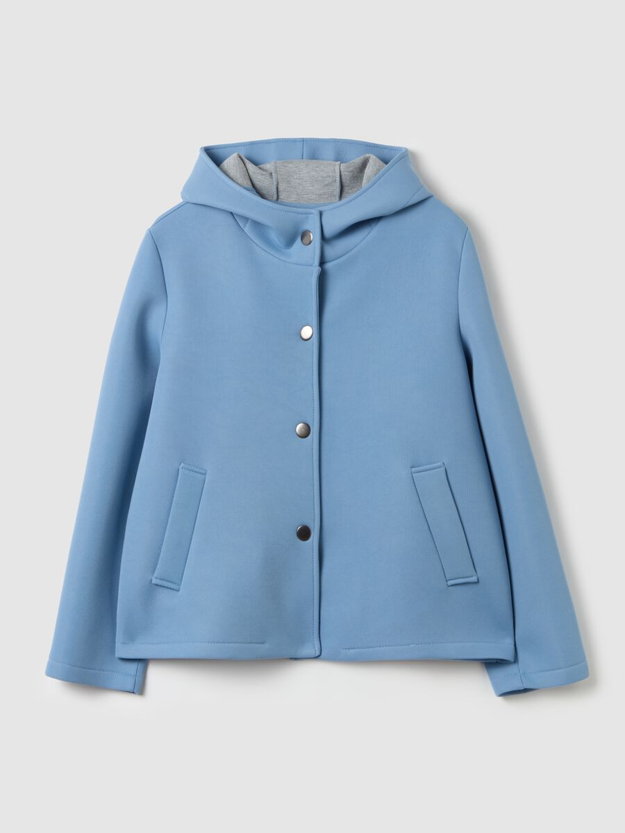 Short jacket with hood and buttons_4