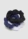 Multicolour Mesh Texture Tripack Scrunchies_1