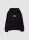 Black oversized pure cotton gaming hoodie for boys_3