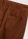 Brown regular fit pure cotton baby trousers_3