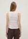 White pure cotton regular-fit tank top with openwork knit pattern_2