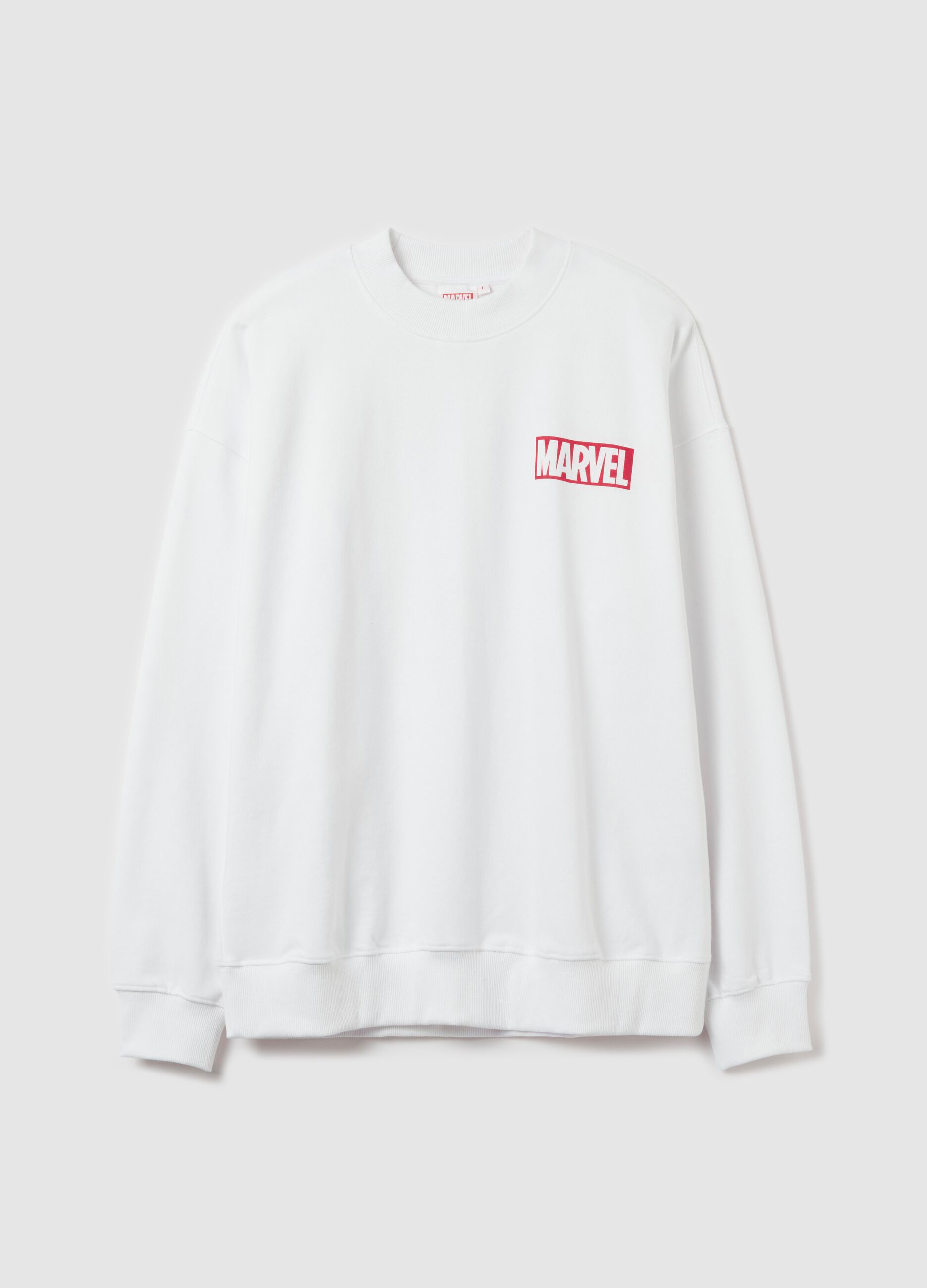 Sweatshirt with Marvel print and round neck