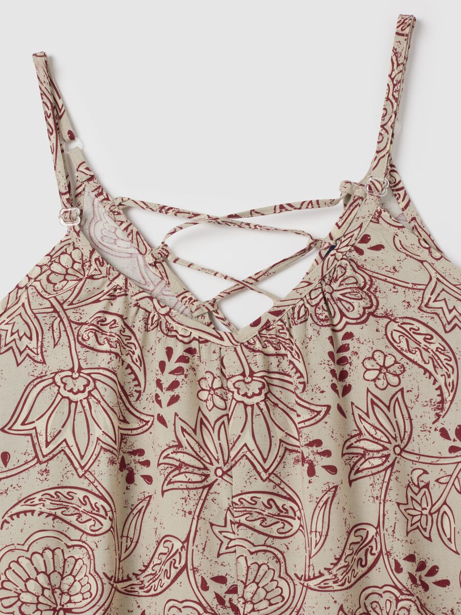 Women's jumpsuit in pure viscose multicolor wide fit_1
