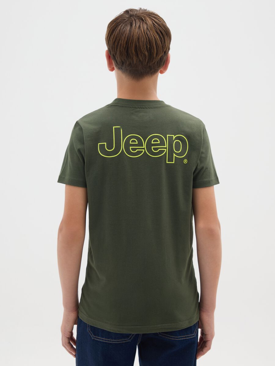 Children's green pure cotton regular fit T-shirt_1