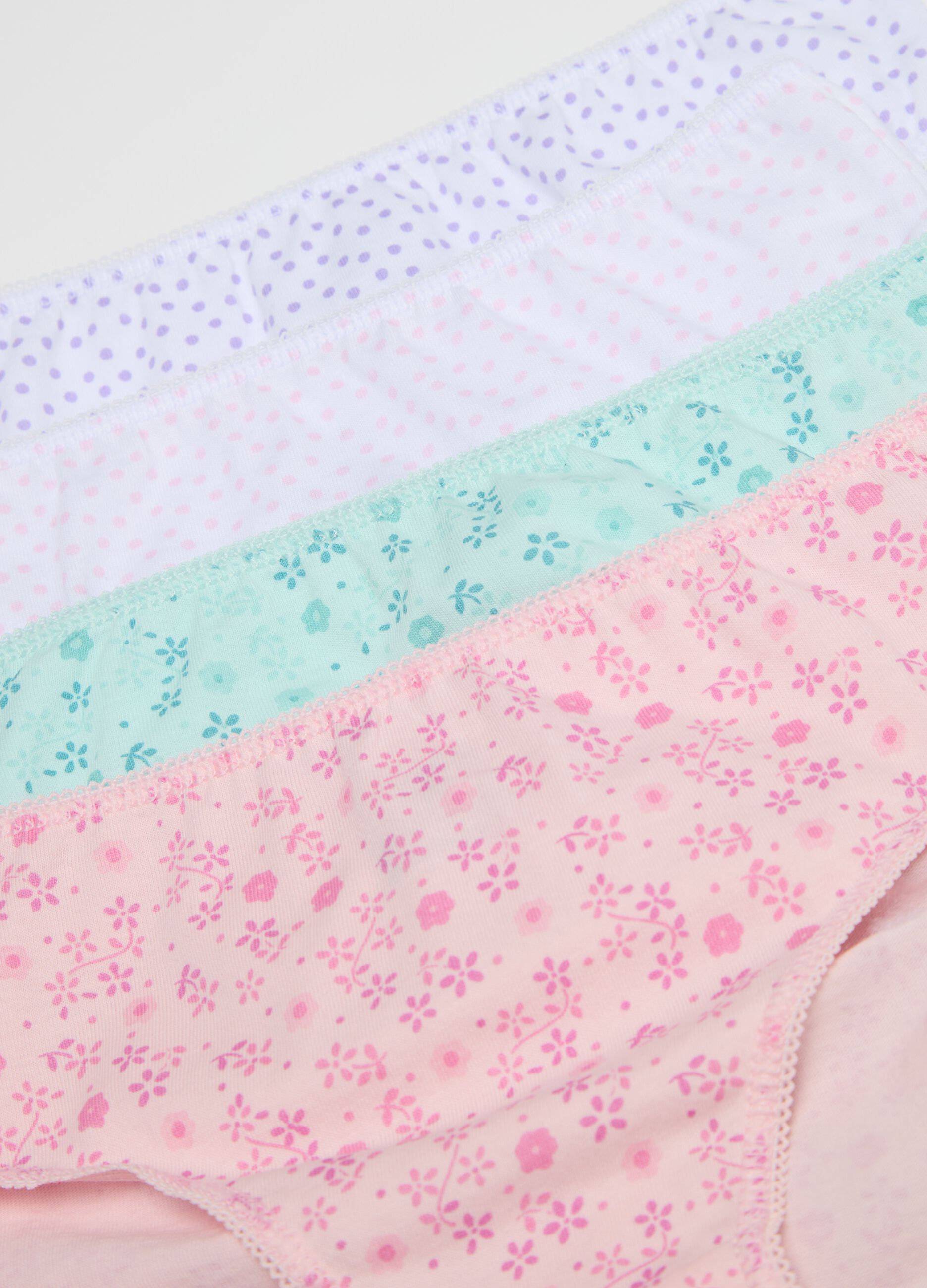 Seven-pack briefs in cotton with print