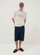Beige pure cotton T-shirt with front print_1