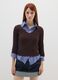 Maglione in misto cotone marrone regular fit_1