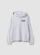 Grey oversized cotton and viscose blend hoodie for boys_3
