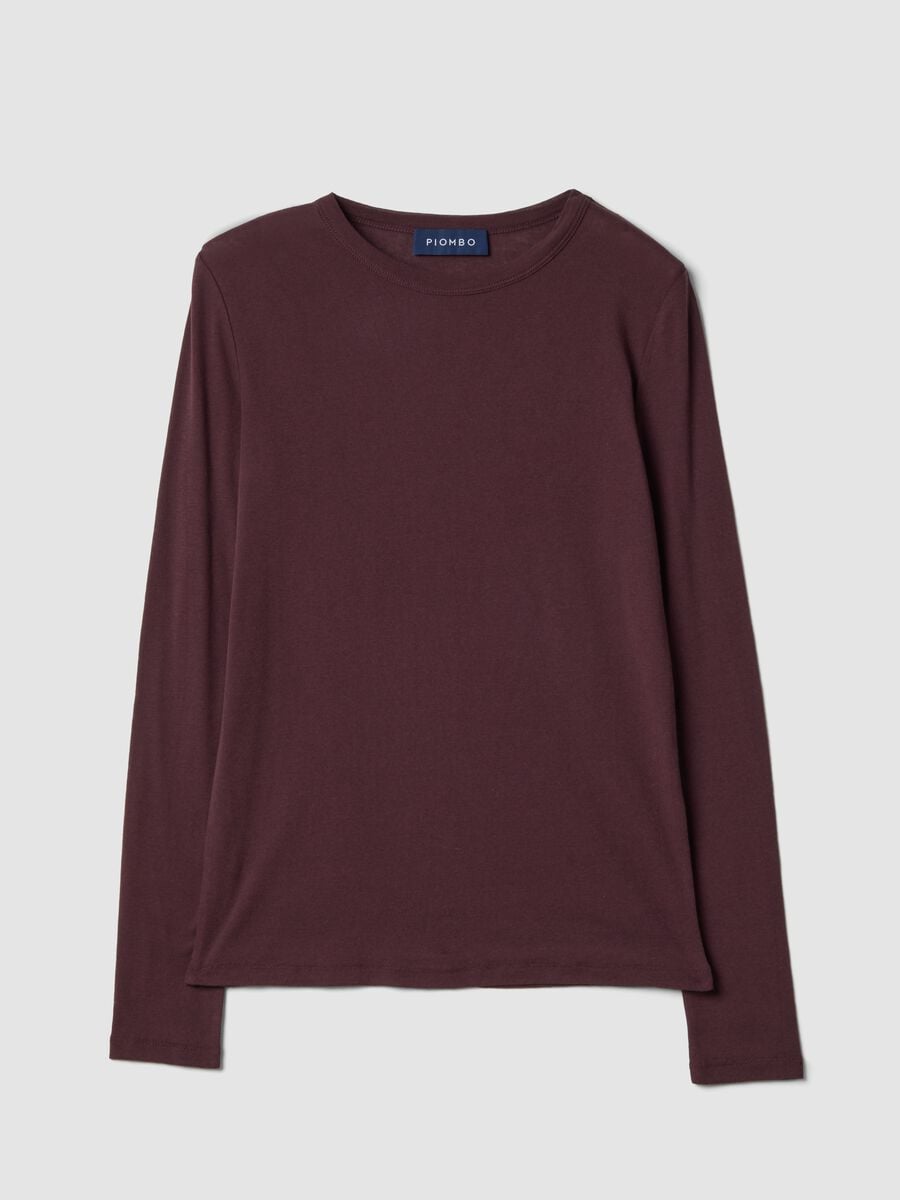 Purple pure cotton jersey crew-neck T-shirt_0
