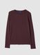 T-shirt viola in puro cotone jersey a girocollo_0