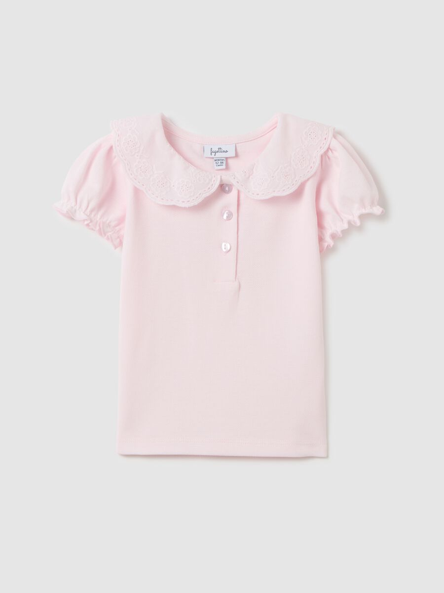 Girls' pink pure cotton T-shirt in regular fit_0