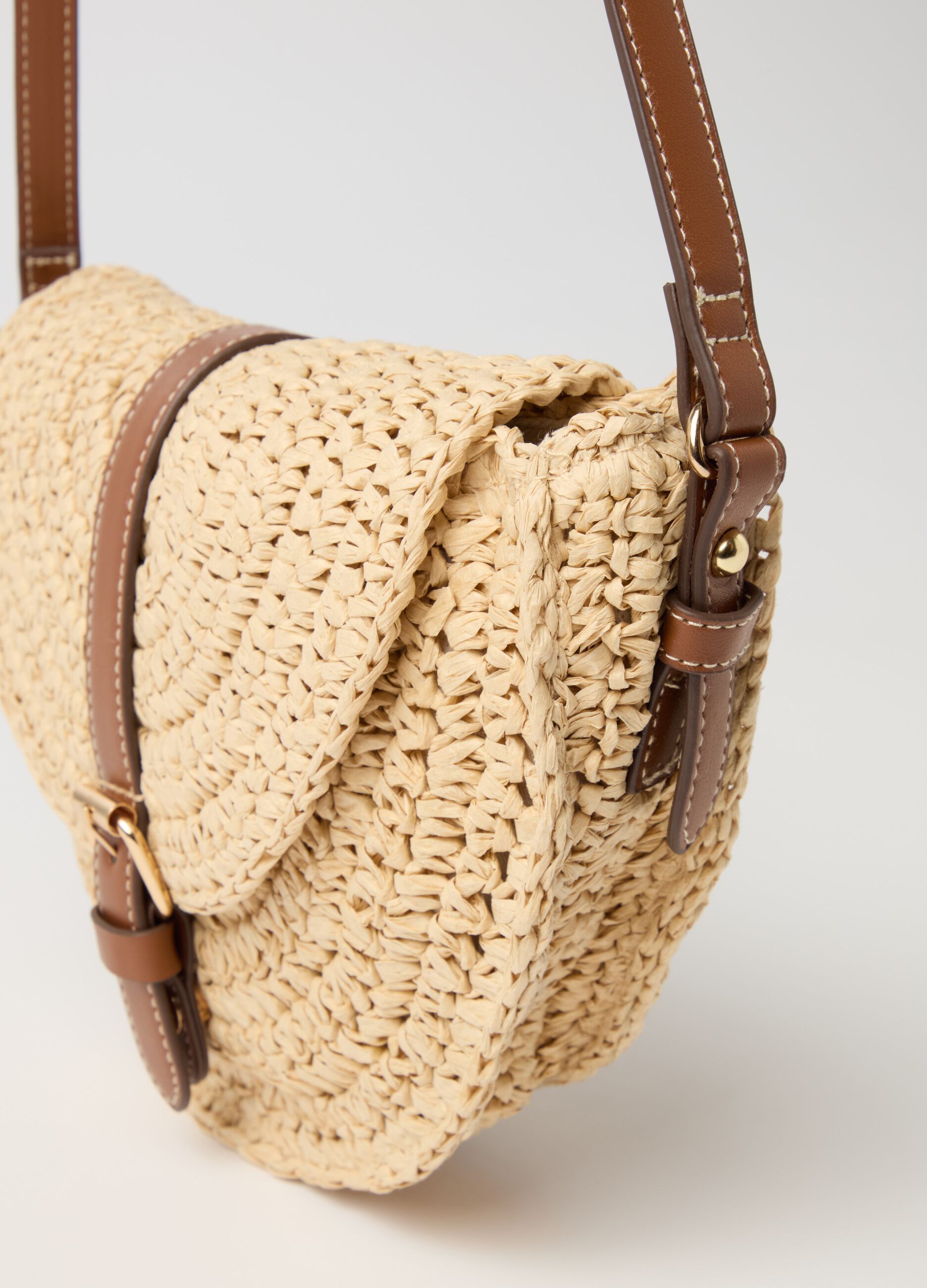 Raffia shoulder bag