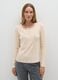 Beige pure cotton regular fit top_0
