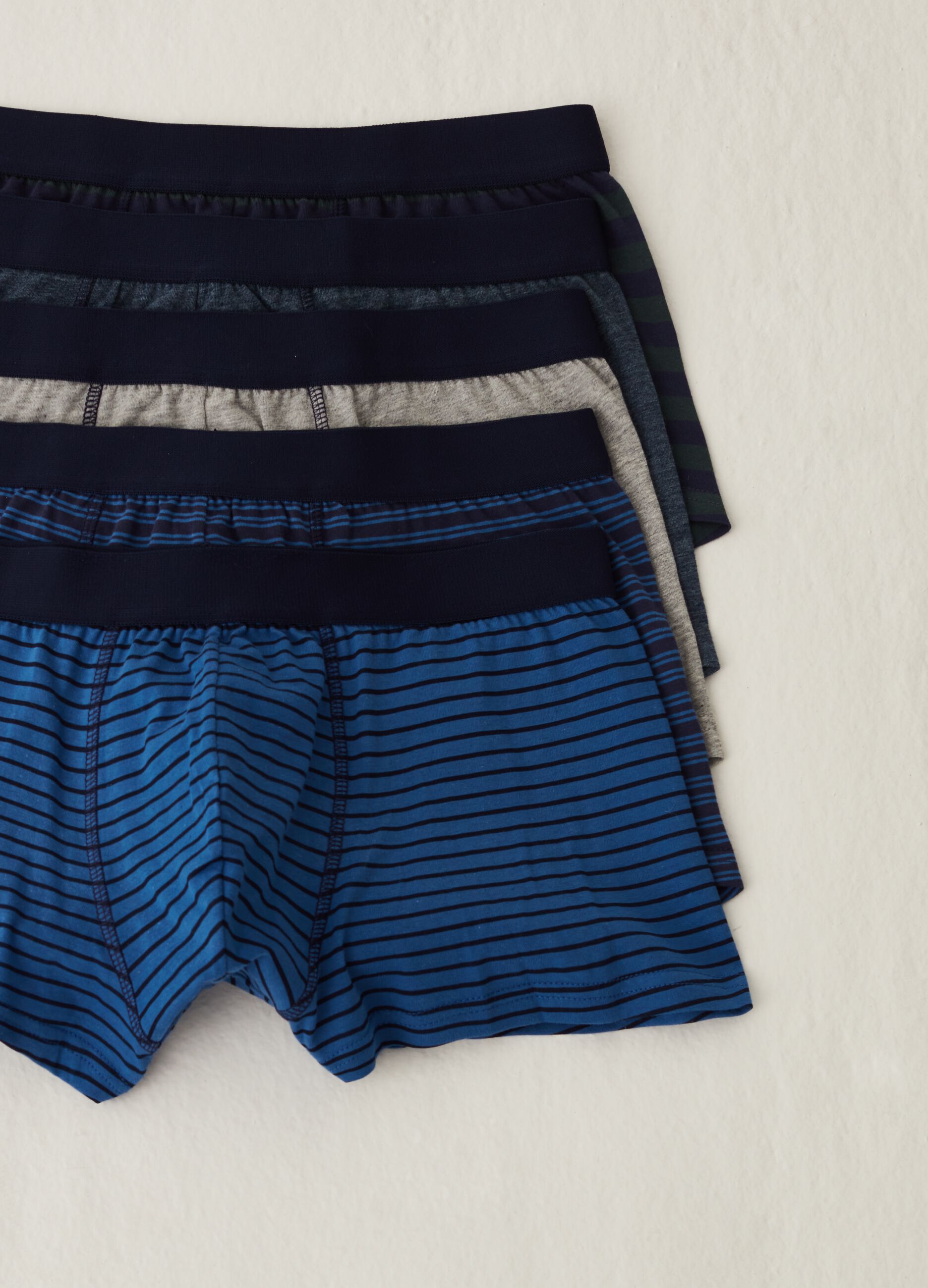 Set cinque boxer in cotone fantasia