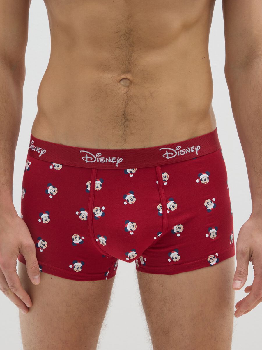 Red stretch cotton boxer with Disney prints in regular fit_1
