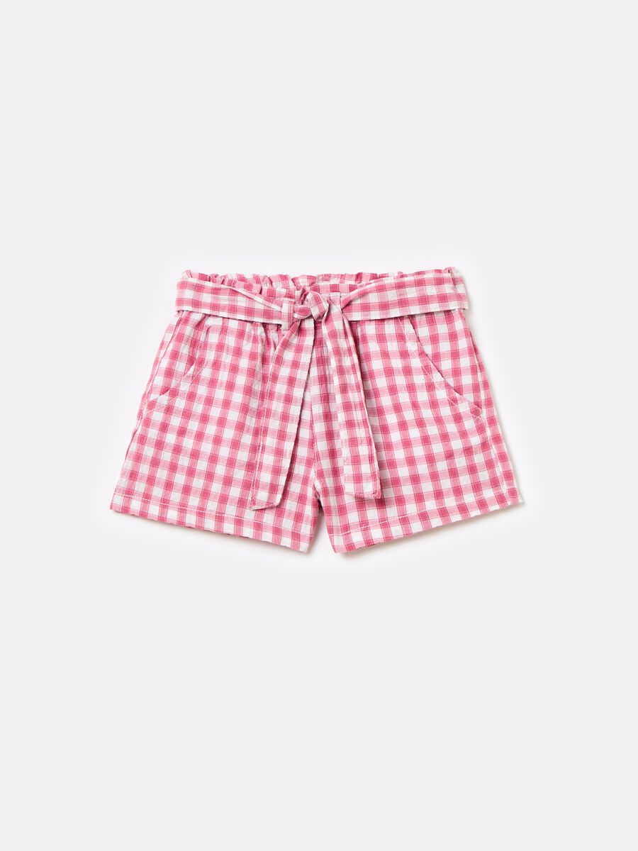 Shorts with gingham pattern_0