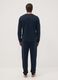 Pigiama blu in puro cotone con scollo serafino_3