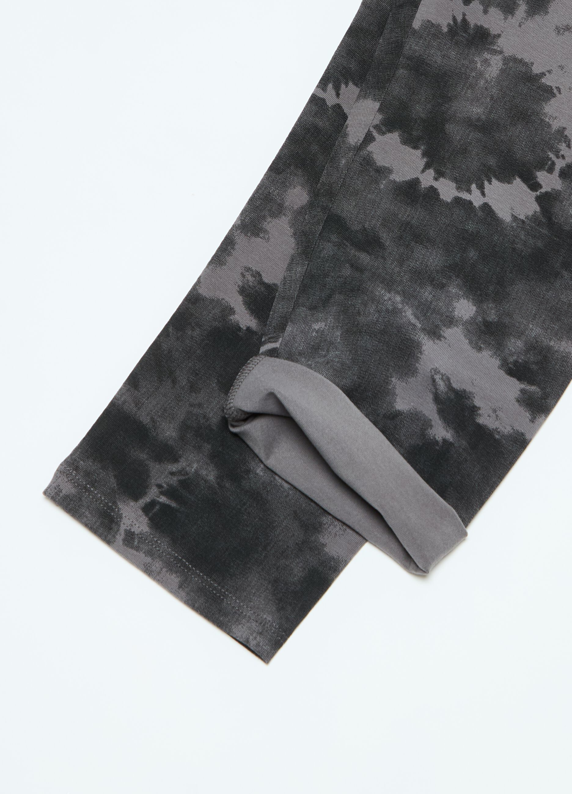 Tie-Dye Three-Quarter Leggings