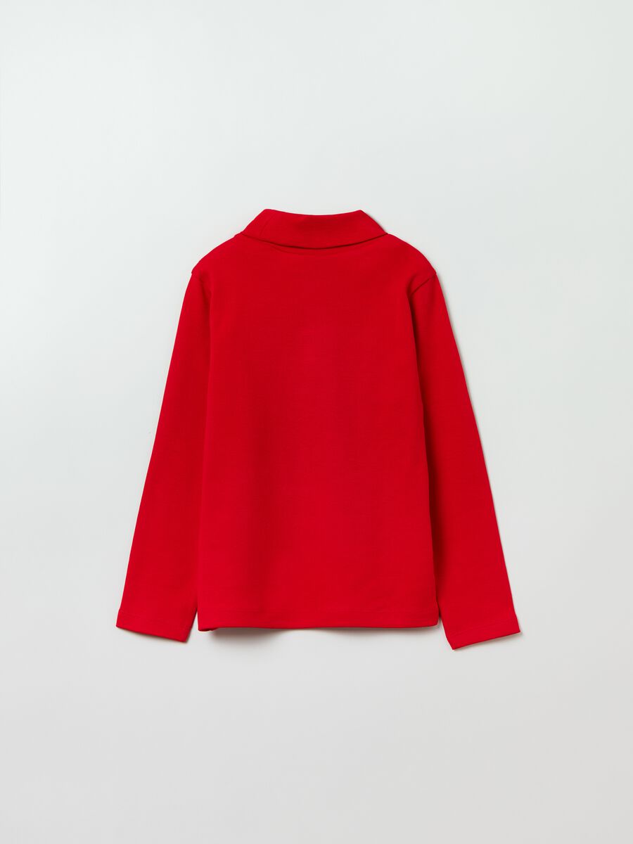 T-shirt maniche lunghe con collo alto_1