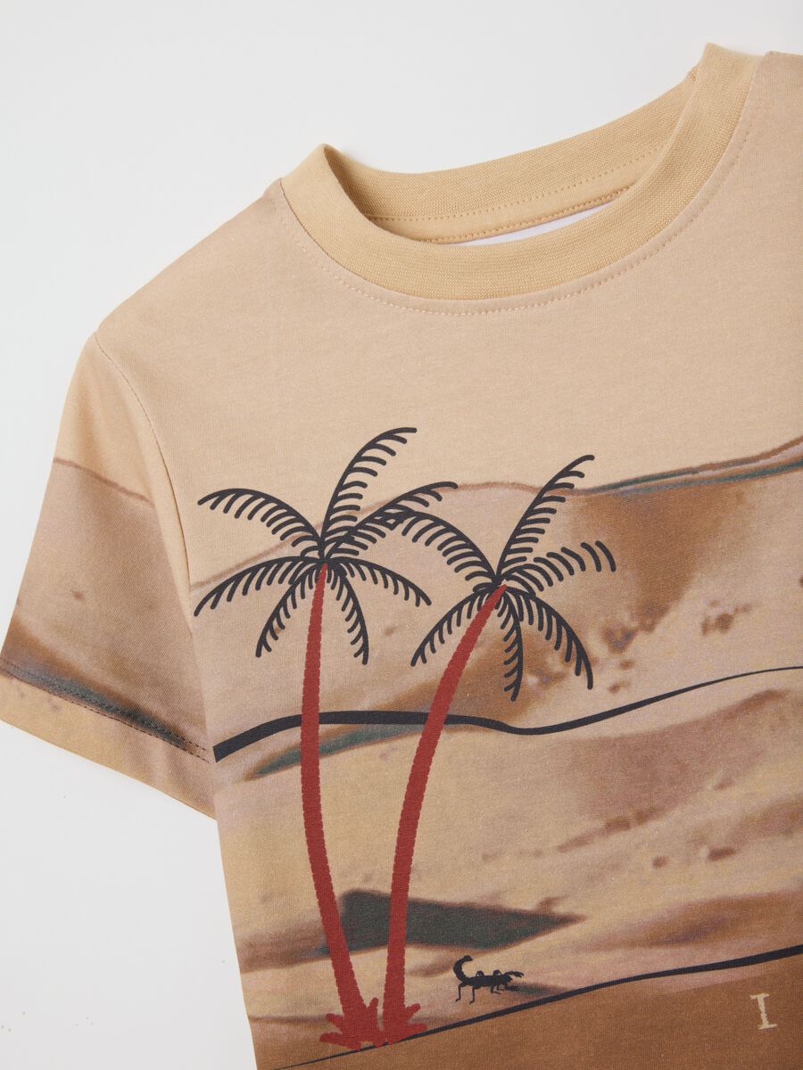 T-shirt da bambino in puro cotone multicolor regular fit con stampa_3