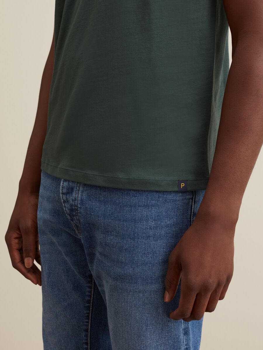 T-shirt in cotone Supima con scollo rotondo_3