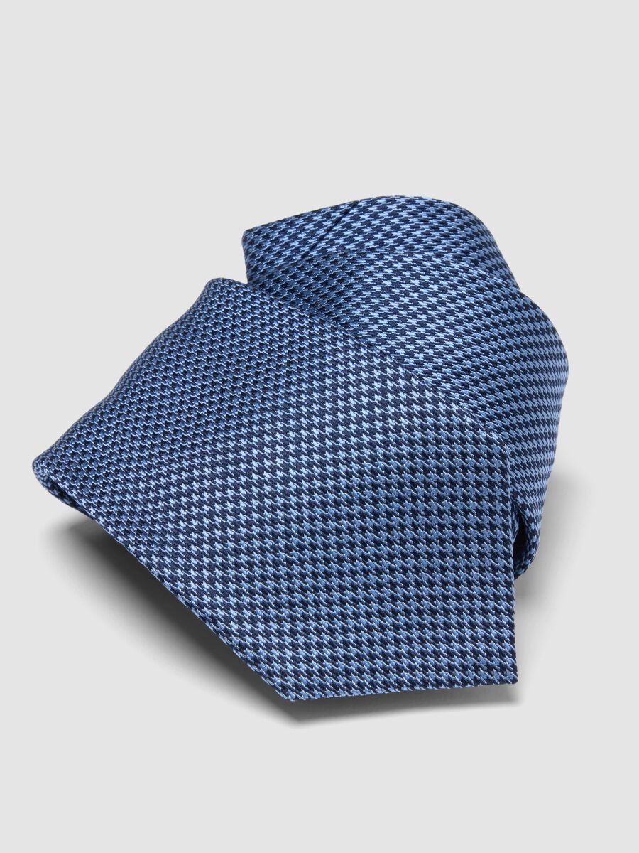 Cravatta in pura seta a quadri multicolor pala 8 cm_2