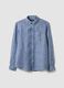Light blue pure linen shirt with button-down collar, regular fit_4